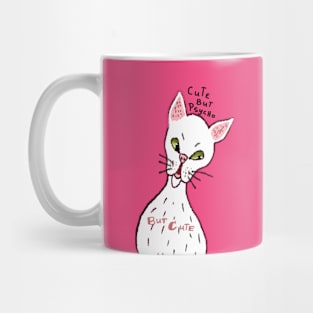 Cute Psycho Funny Sphynx Cat Mug